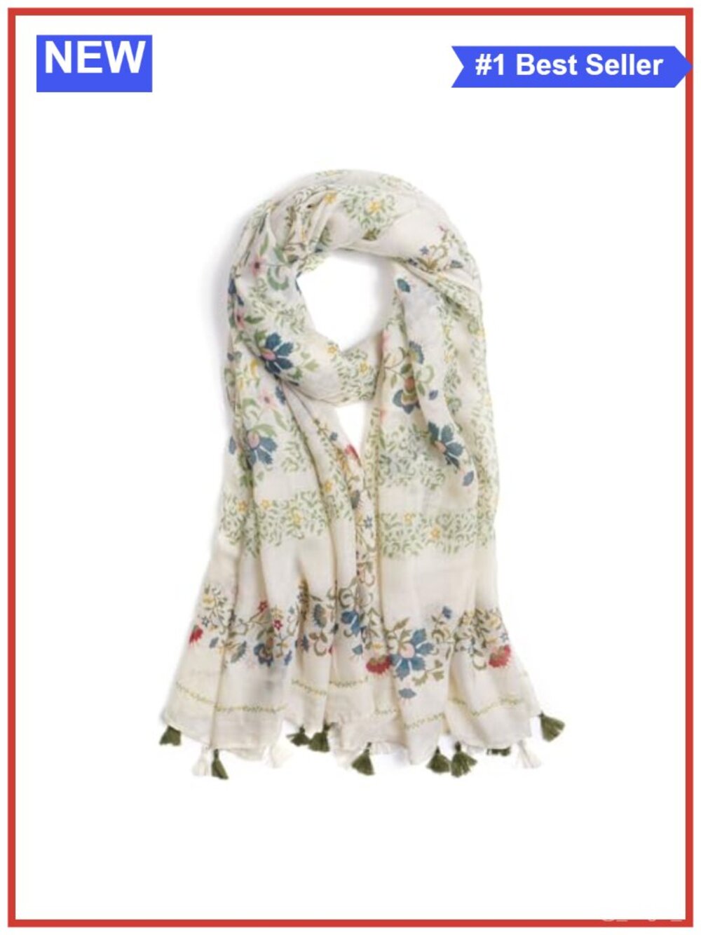Women Lightweight Voile Floral Leopard Print Scarf Oversized Fringe Shawl Wrap